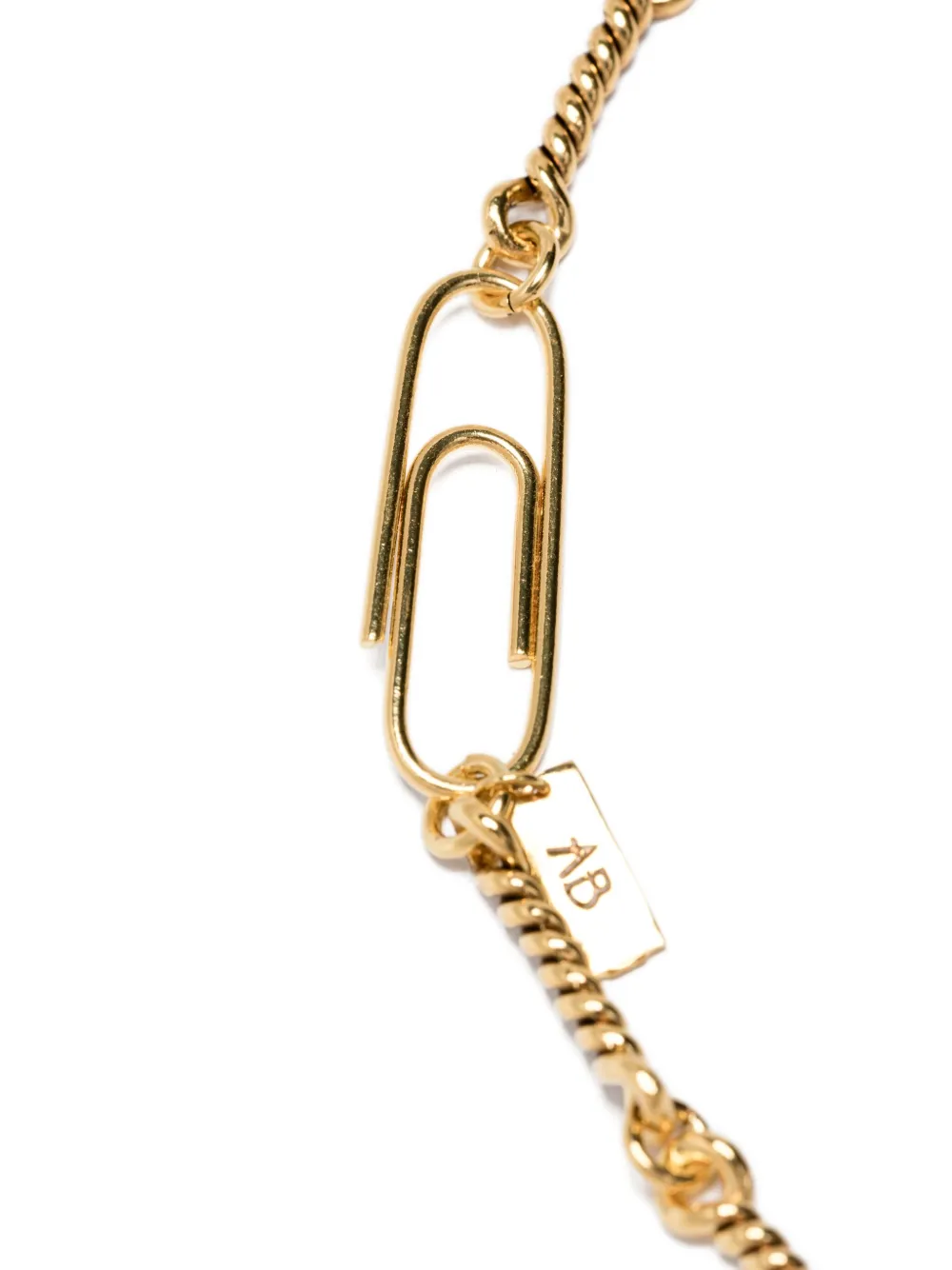 Aurelie Bidermann twisted chain heart necklace - Goud