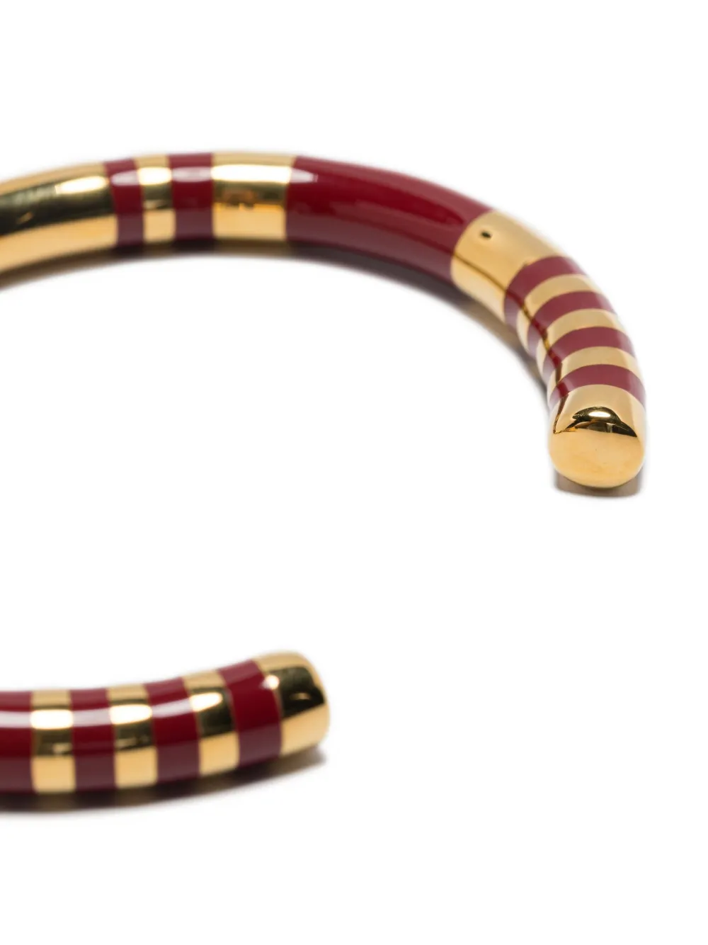 Aurelie Bidermann striped gold-tone enamel bracelet - Goud
