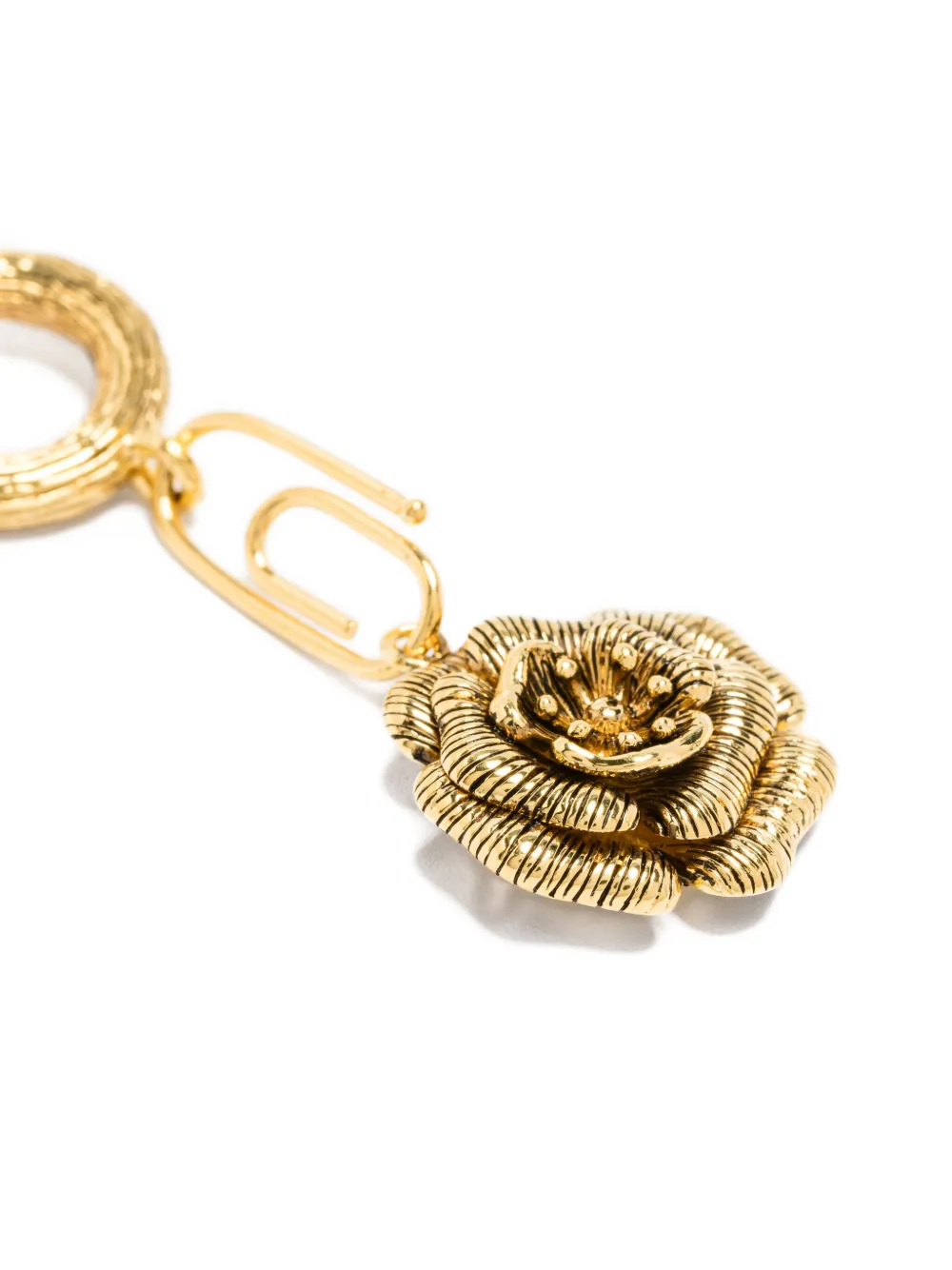 Aurelie Bidermann Flower-charm Hoop Earrings In Gold