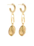 Aurelie Bidermann flower-charm hoop earrings - Gold