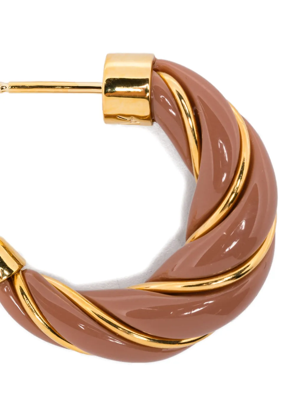 Aurelie Bidermann Diana Twisted Gold Hoop Earrings In Gold