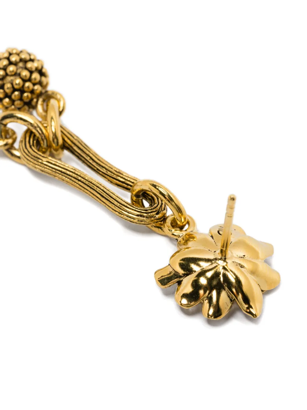 Aurelie Bidermann Anthos leaf-sphere earrings - Goud