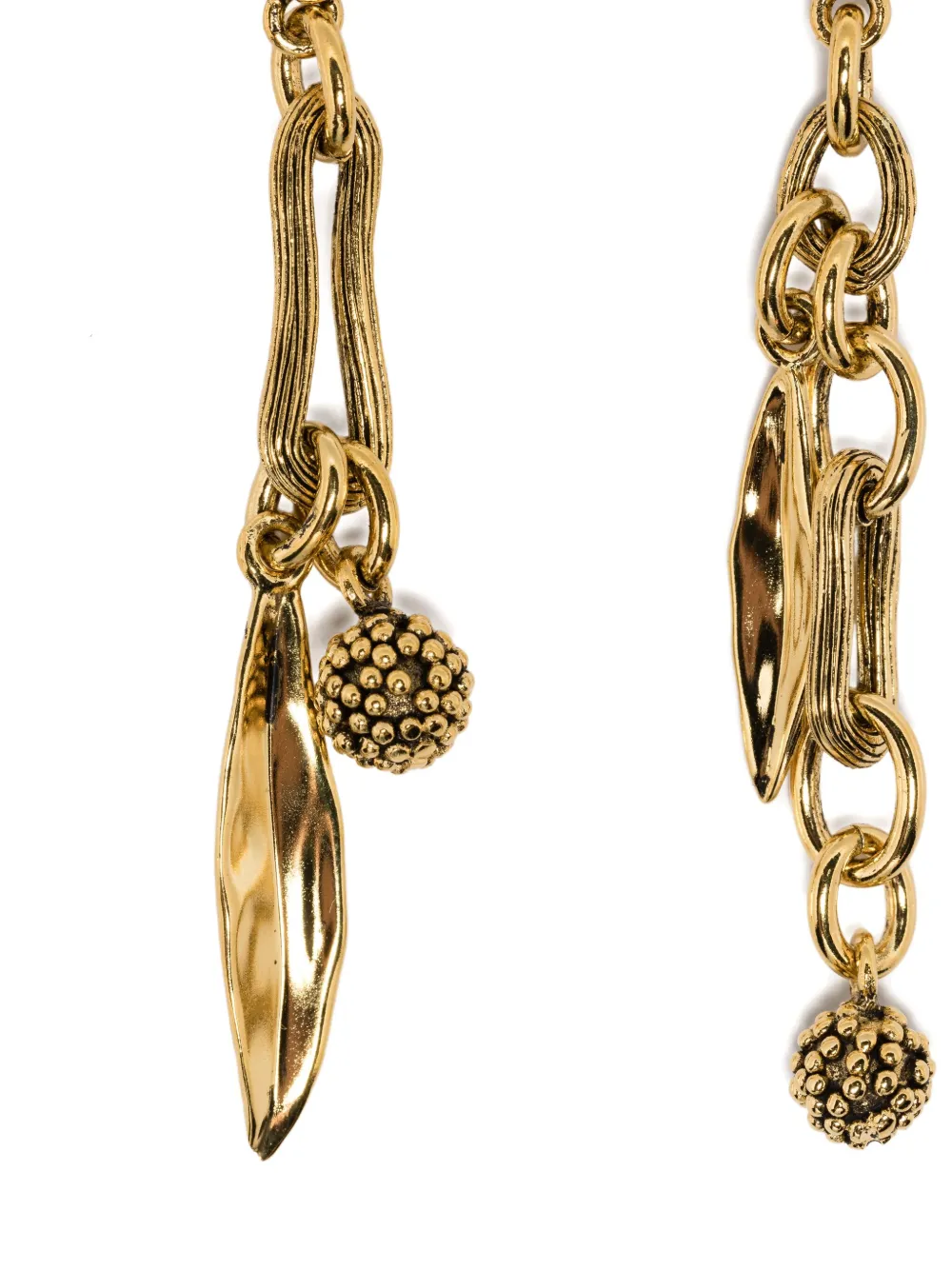 Aurelie Bidermann Anthos Leaf-sphere Earrings In Gold