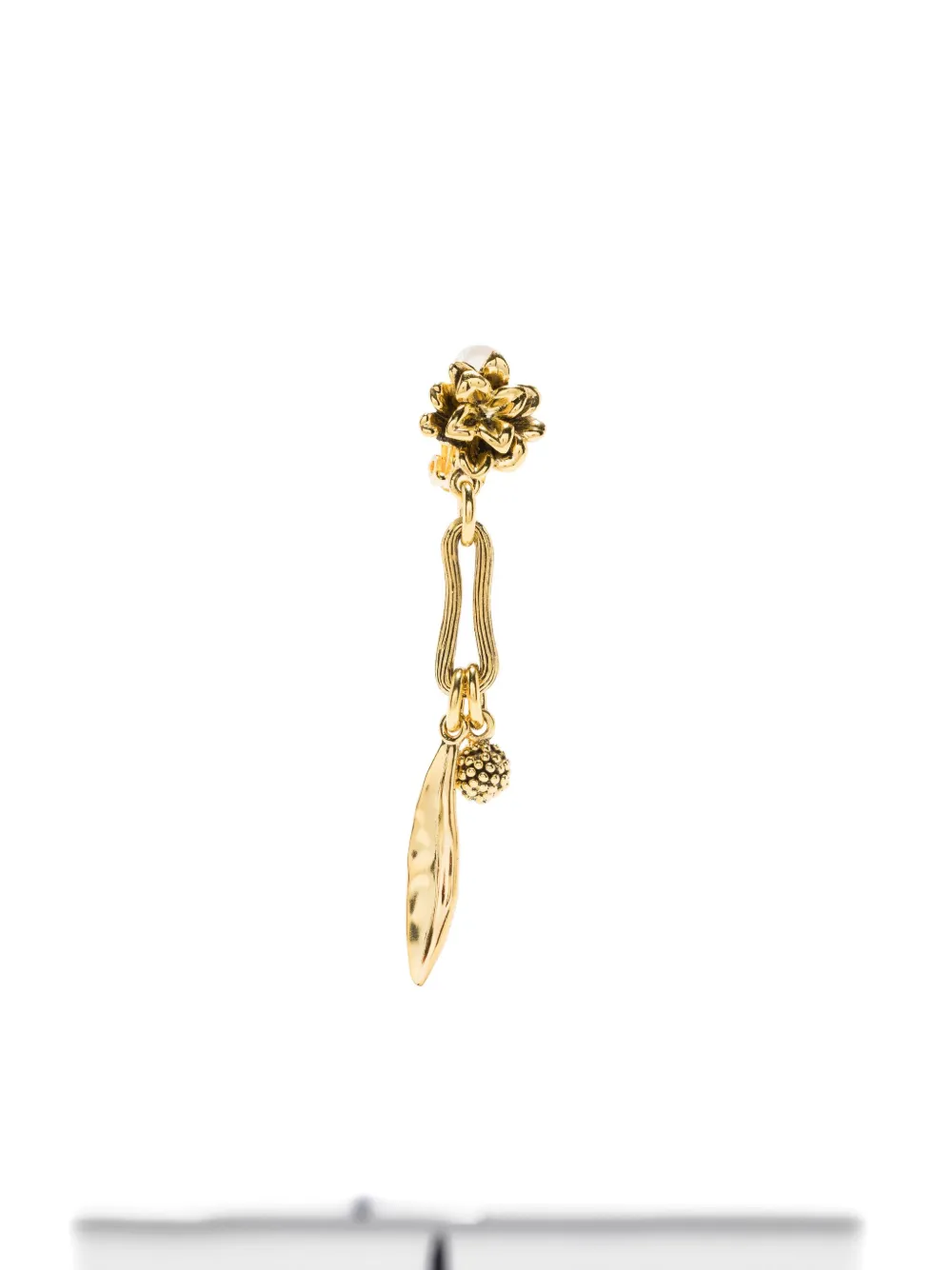 Aurelie Bidermann Anthos Flower-leaf Earrings In Gold