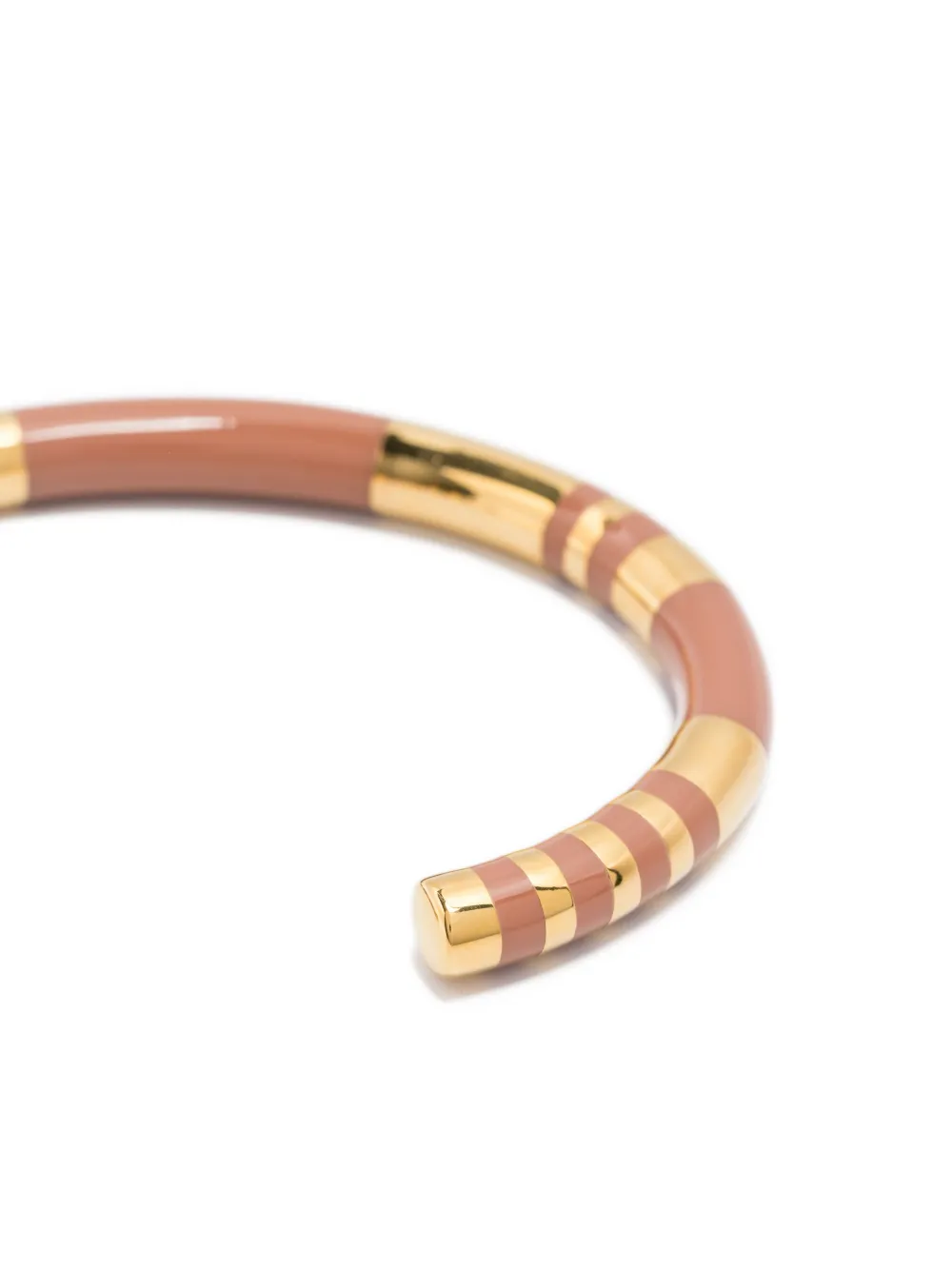 Aurelie Bidermann Positano Striped Bracelet In Gold