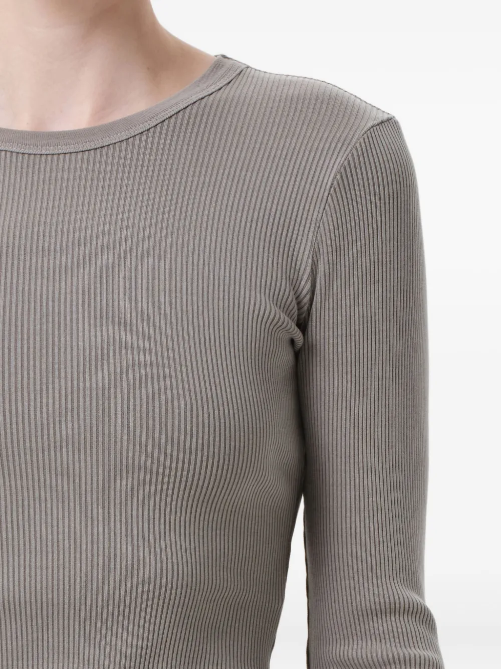 AGOLDE Neema geribbeld T-shirt Grijs