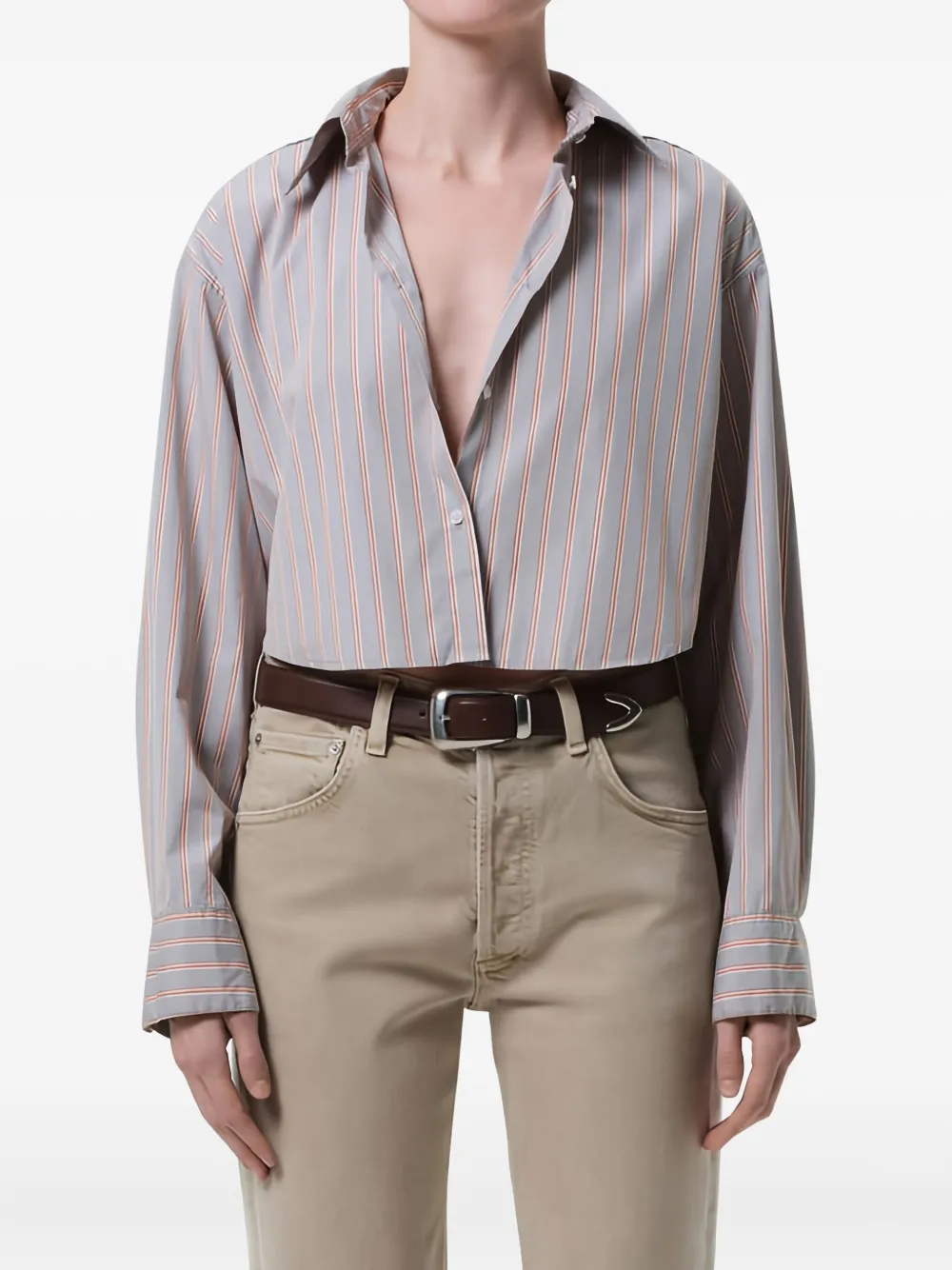 Citizens of Humanity Ana striped shirt - Grijs