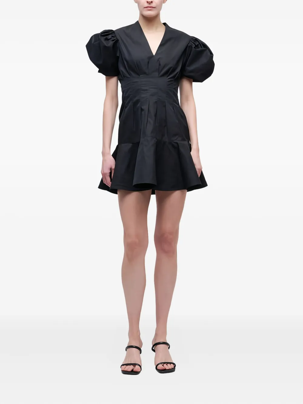 Simkhai Edwina puff-sleeves mini dress - Zwart