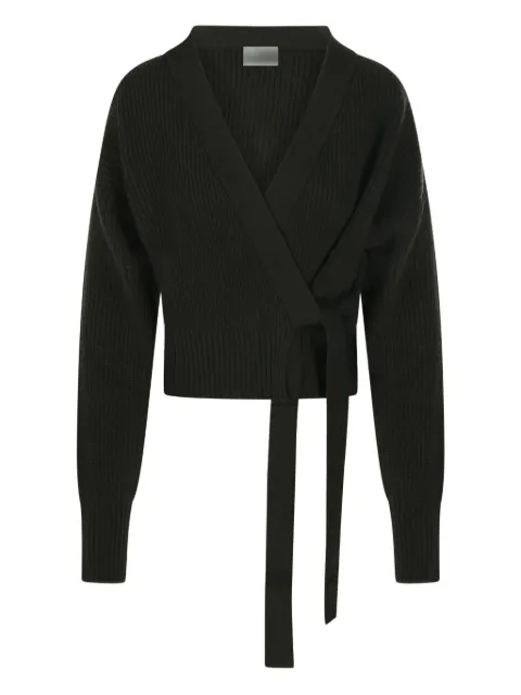 Allude wrap-front ribbed cardigan