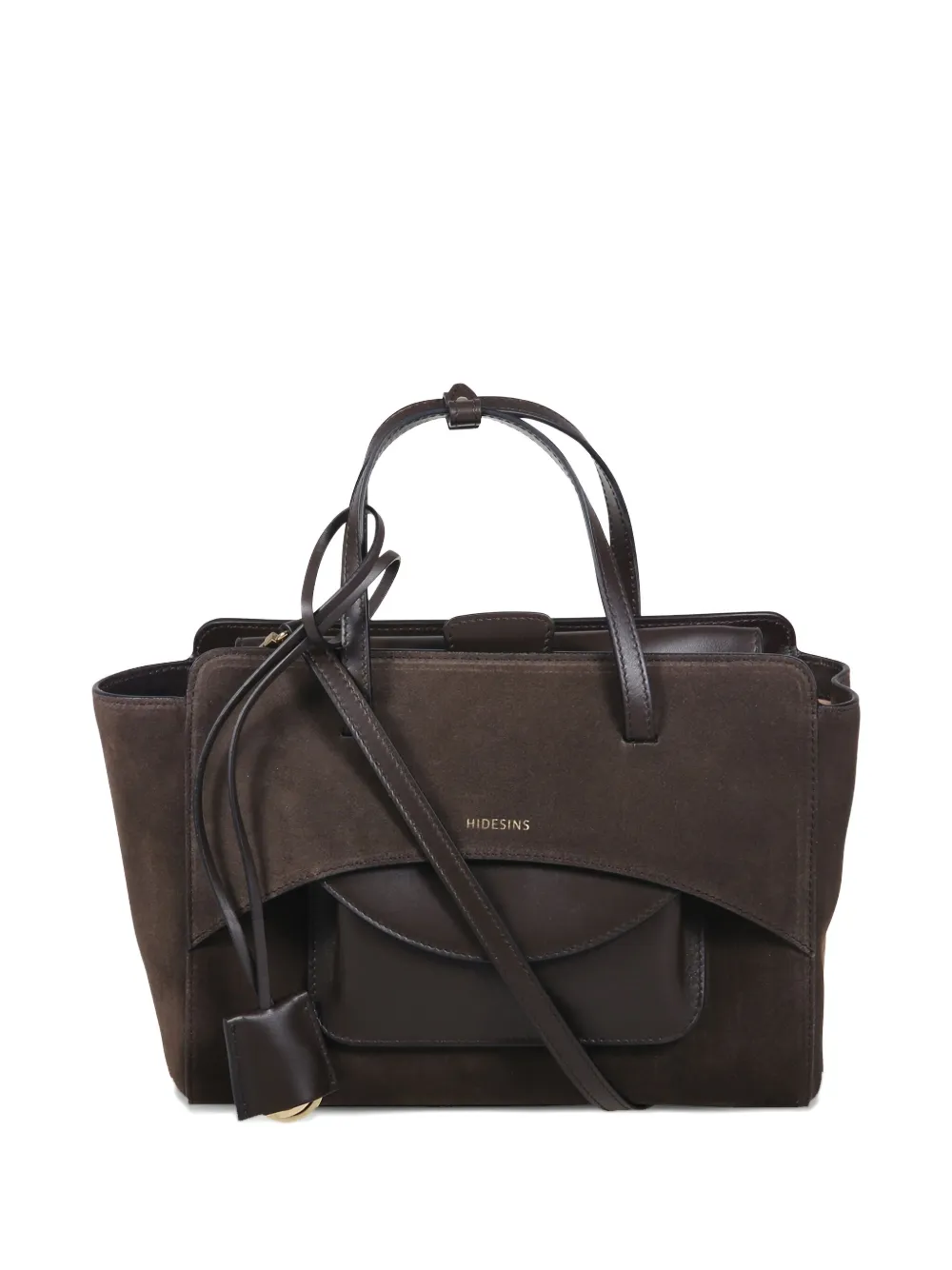 HIDESINS medium Flap suede tote bag | Brown | Image 1