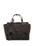 HIDESINS medium Flap suede tote bag - Brown