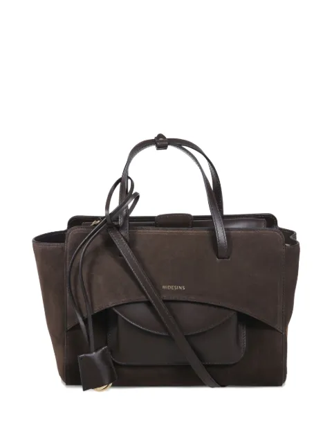 HIDESINS medium Flap suede tote bag