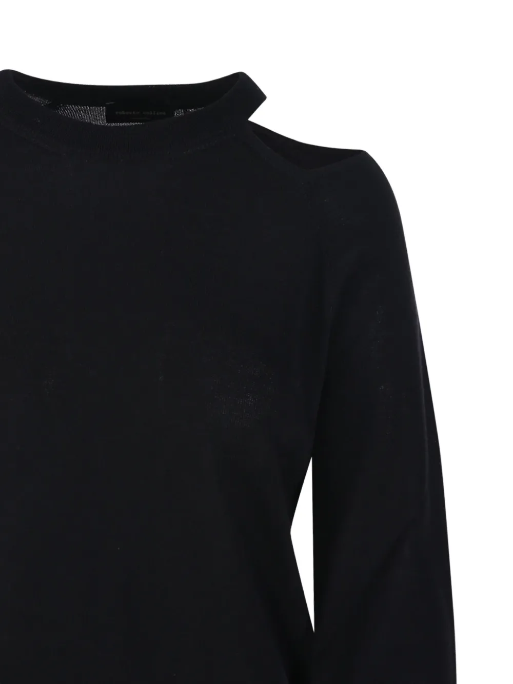 Roberto Collina Trui met uitgesneden details Zwart