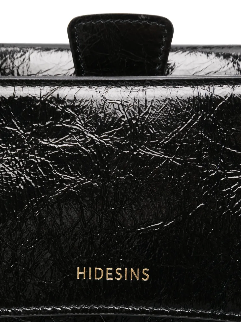 Hidesins Small Flap Patent-leather Shoulder Bag In Black