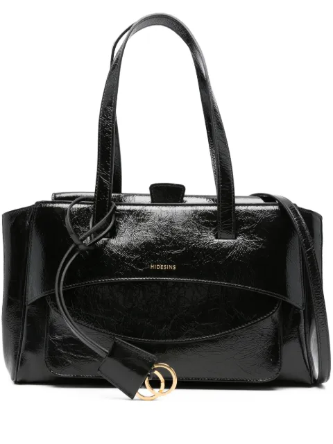 HIDESINS small Flap patent-leather shoulder bag