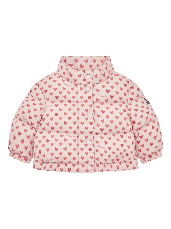 Moncler Enfant ハートプリント キルティングジャケット