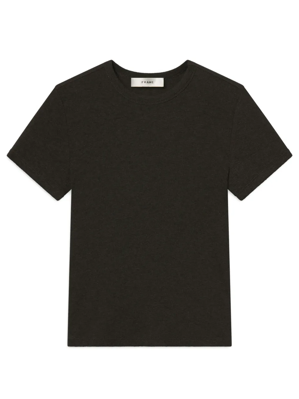 Frame Ribbed T-shirt In Black