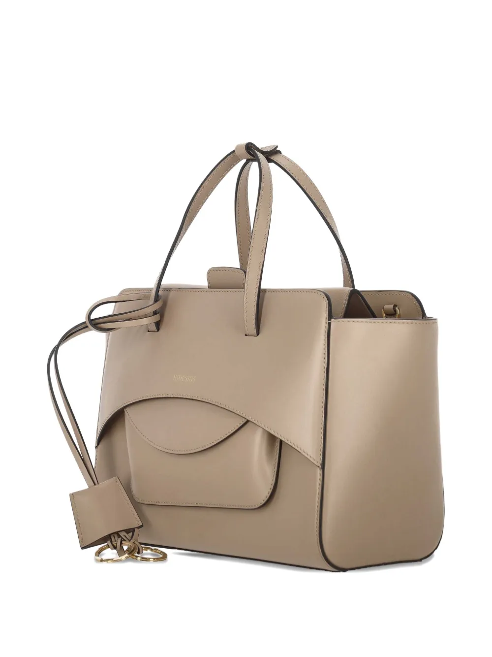 HIDESINS Shopper met logopatroon Beige
