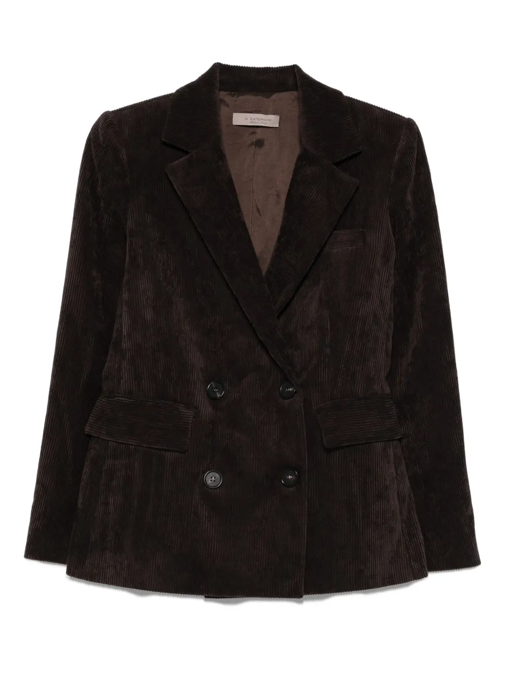 D.Exterior double-breasted corduroy blazer | Brown | Image 1