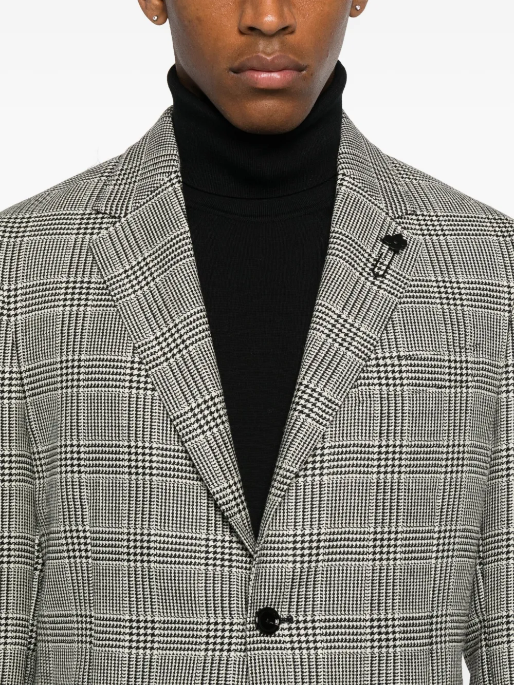 Lardini Checked Two-button Blazer In Multi