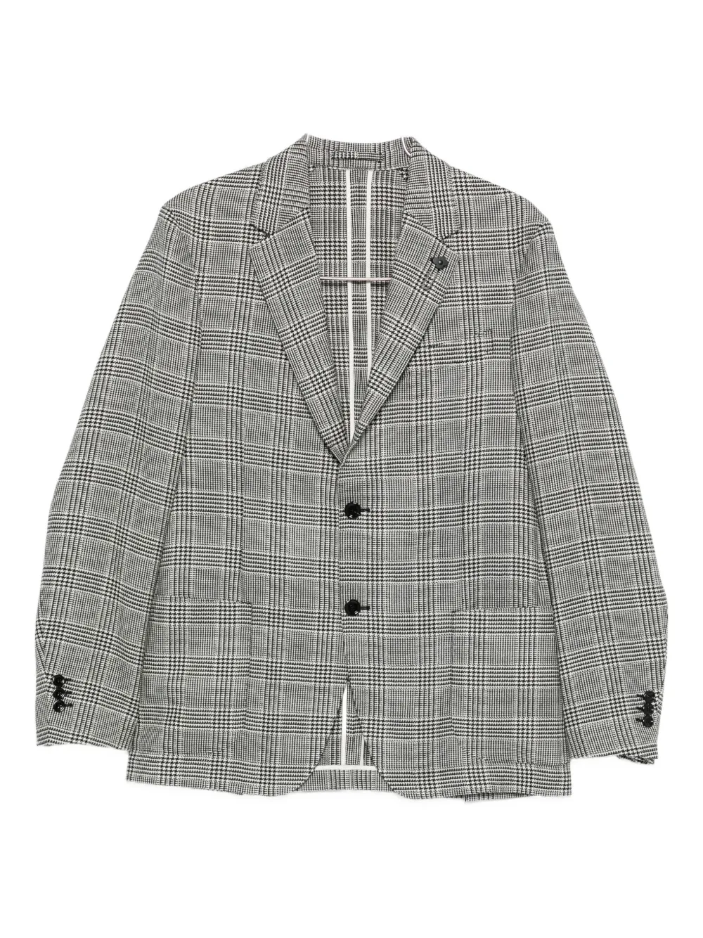 Lardini Checked Two-button Blazer In Multi