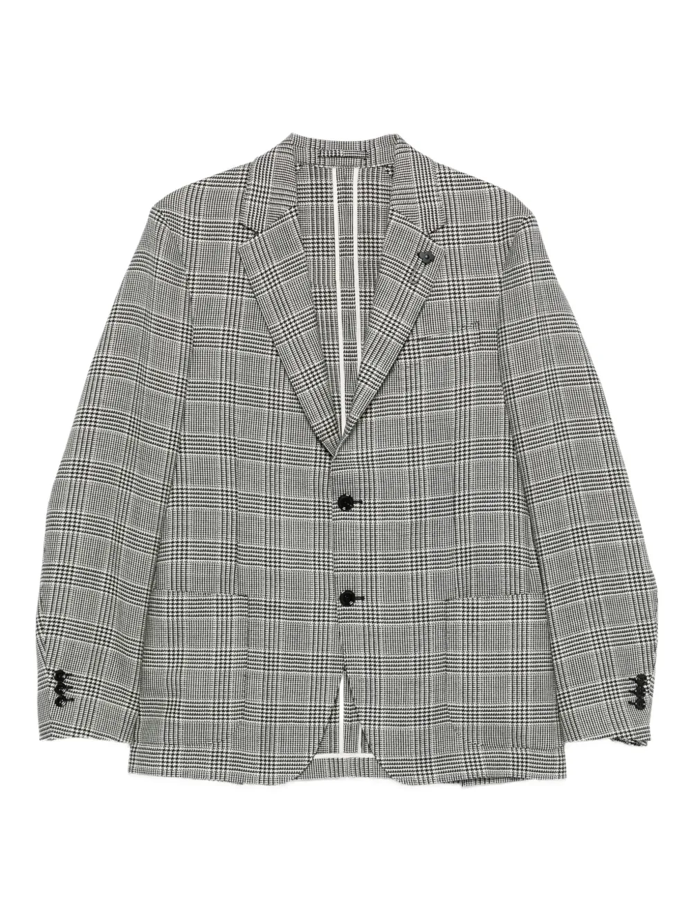 Lardini checked two-button blazer | Neutrals | Image 1