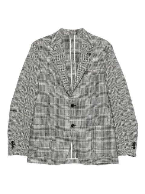 Lardini blazer con motivo de cuadros y dos botones