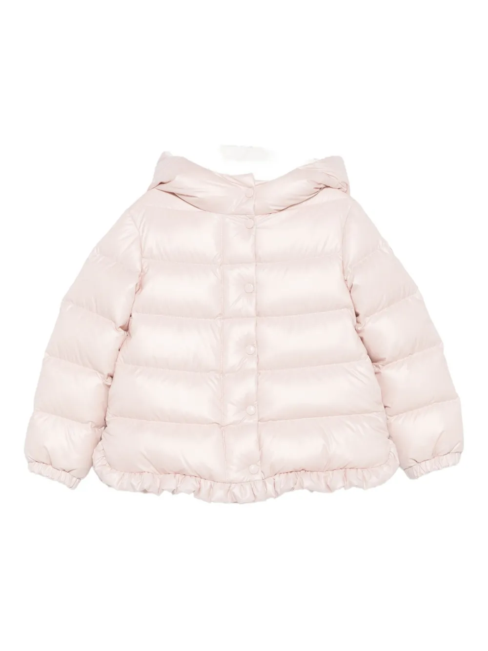 Moncler Enfant ラッフル パデッドジャケット - ピンク Moncler Enfant ラッフル パデッドジャケット - ピンク