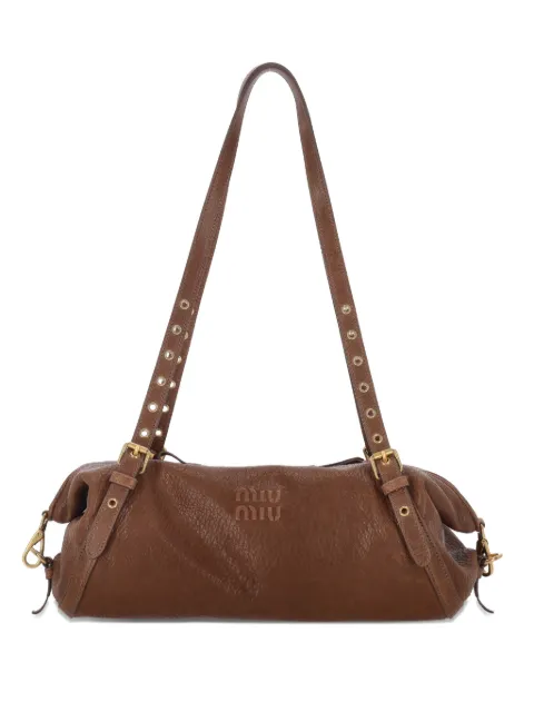 Miu Miu leather eyeleted tote bag