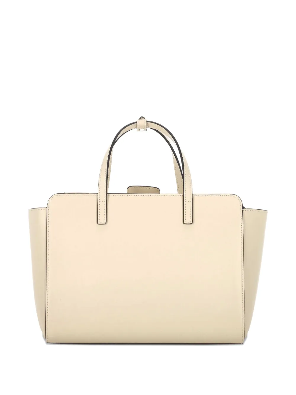 HIDESINS Leren shopper met gewelfde zak - Beige