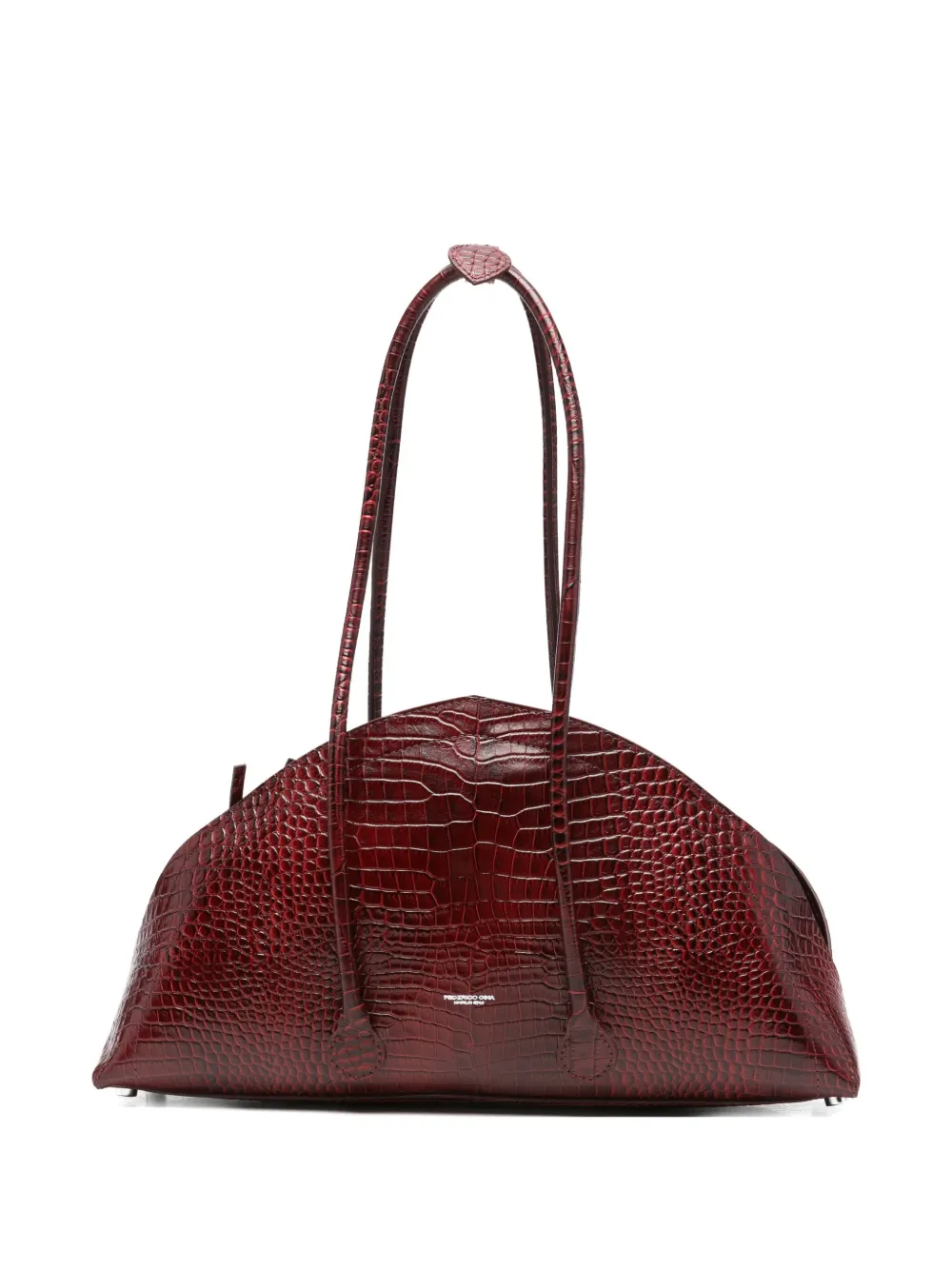 FEDERICO CINA La Bauletto crocodile-effect zip-top shoulder bag | Red | Image 1