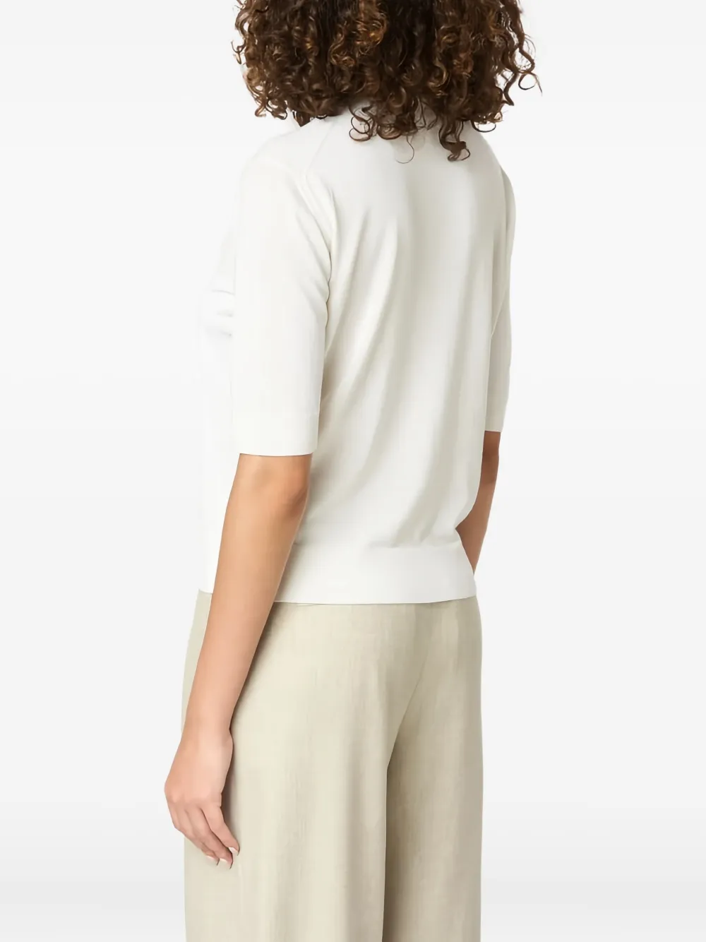 Malo knit t-shirt Wit