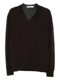 Carven V-neck cashmere sweater - Brown
