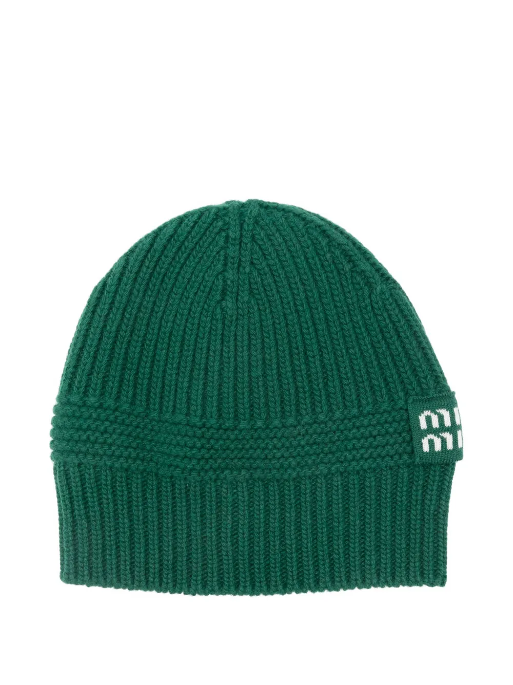 Miu Miu Gerippte Beanie | Grün | Image 1