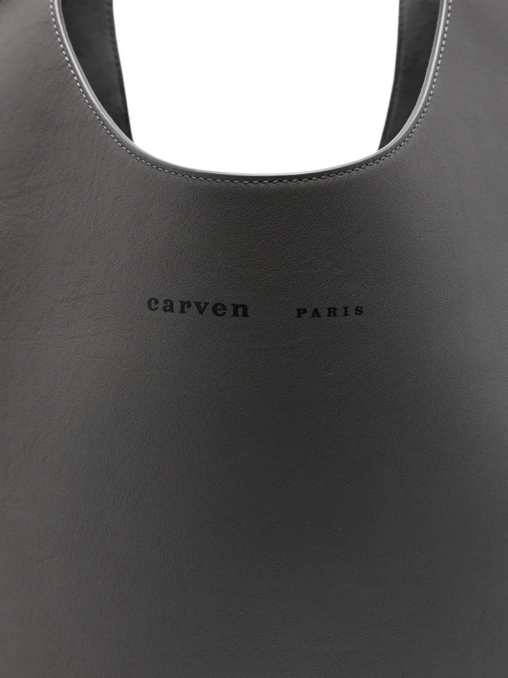 Carven Tommaso Curved-handle Tote Bag In Gray