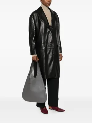CARVEN SAC DE VOYAGE EN CUIR VERITABLE NOIR NEUF