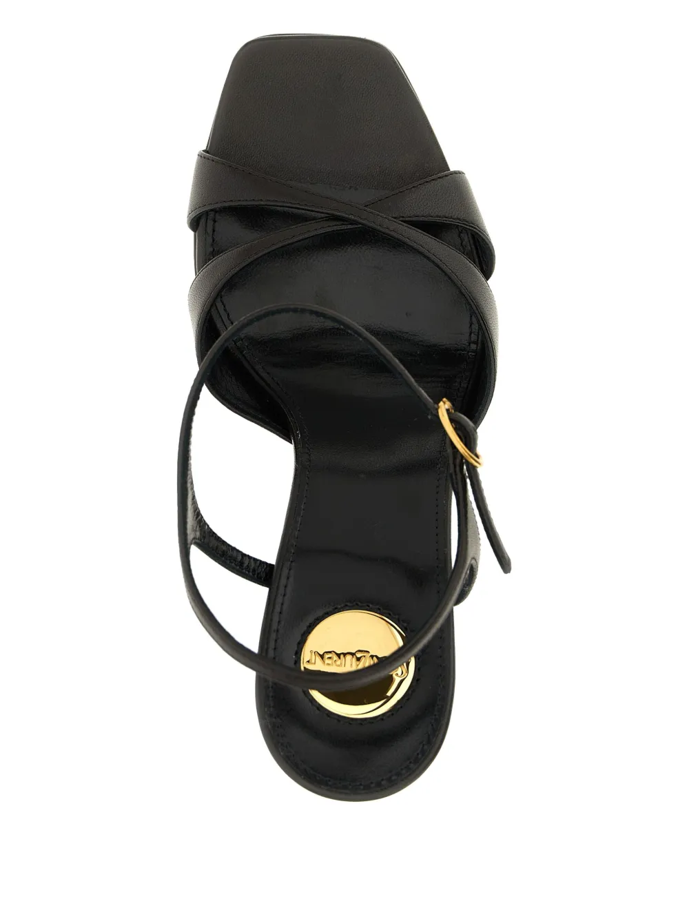 Saint Laurent Debbie 110 Leather Platform Sandals In Black