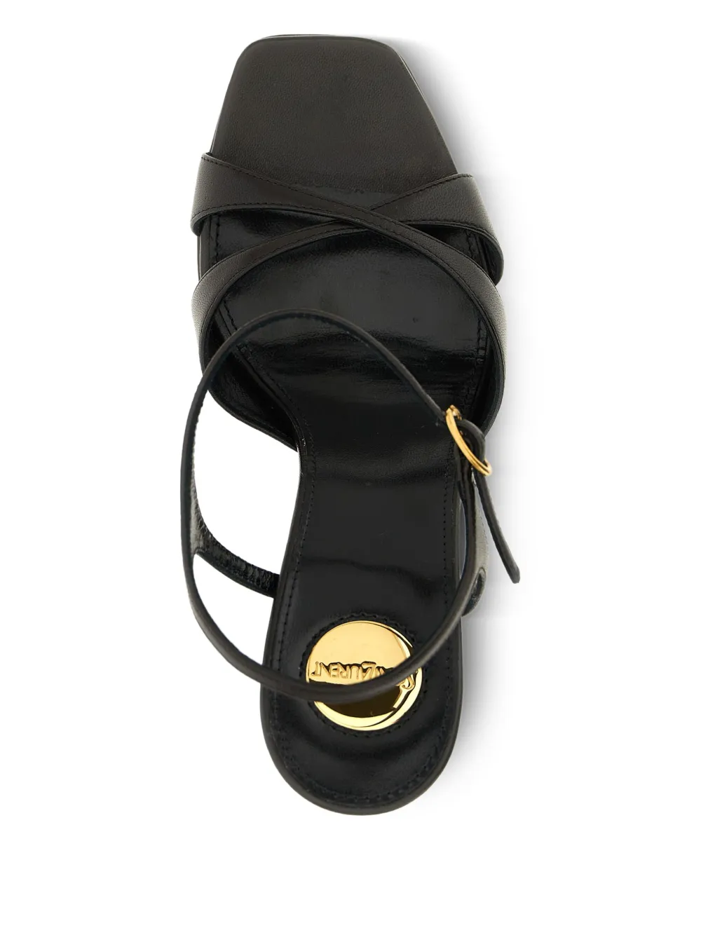 Saint Laurent 110 mm sandalen met gedraaid detail Zwart