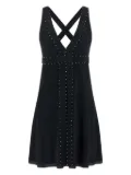 Giovanni Bedin pearl-embellished V-neck dress - Black