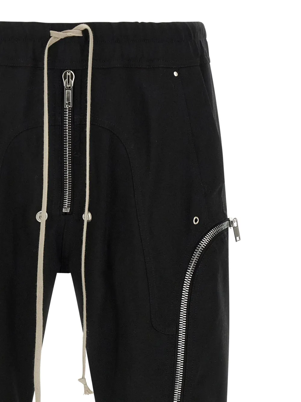 Rick Owens cargo zip-detail trousers Zwart