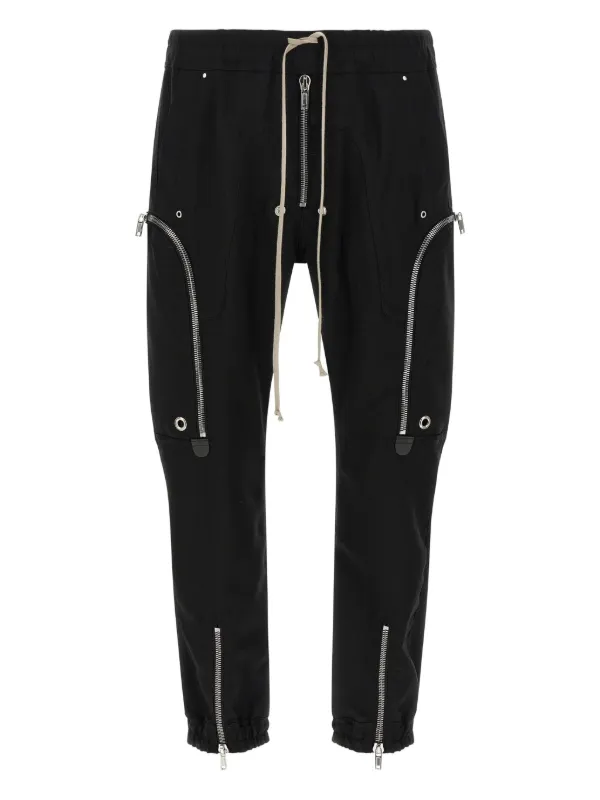 Rick Owens ジップディテール カーゴパンツ | ブラック | FARFETCH JP