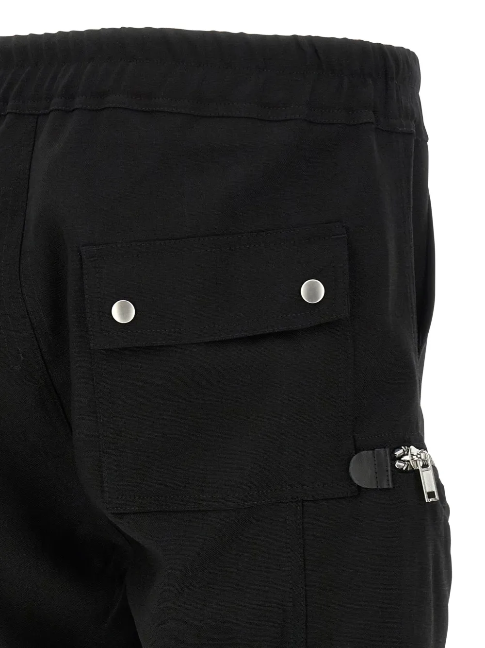 Rick Owens cargo zip-detail trousers Zwart
