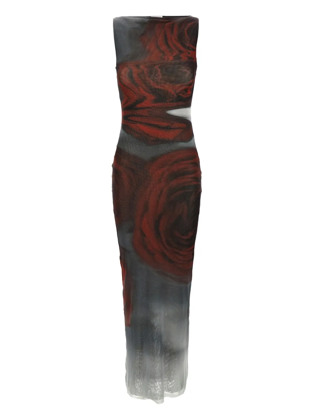 Jean Paul Gaultier The Long Red Blurry tulle maxi dress | Red | Image 1