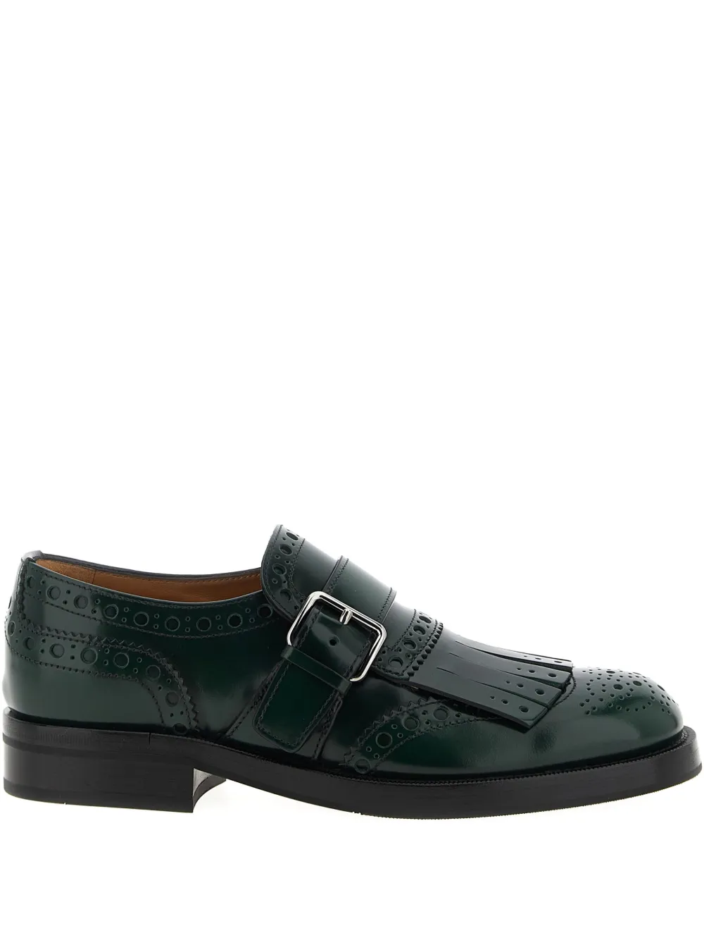 Church's fringe brogue buckle shoe Green