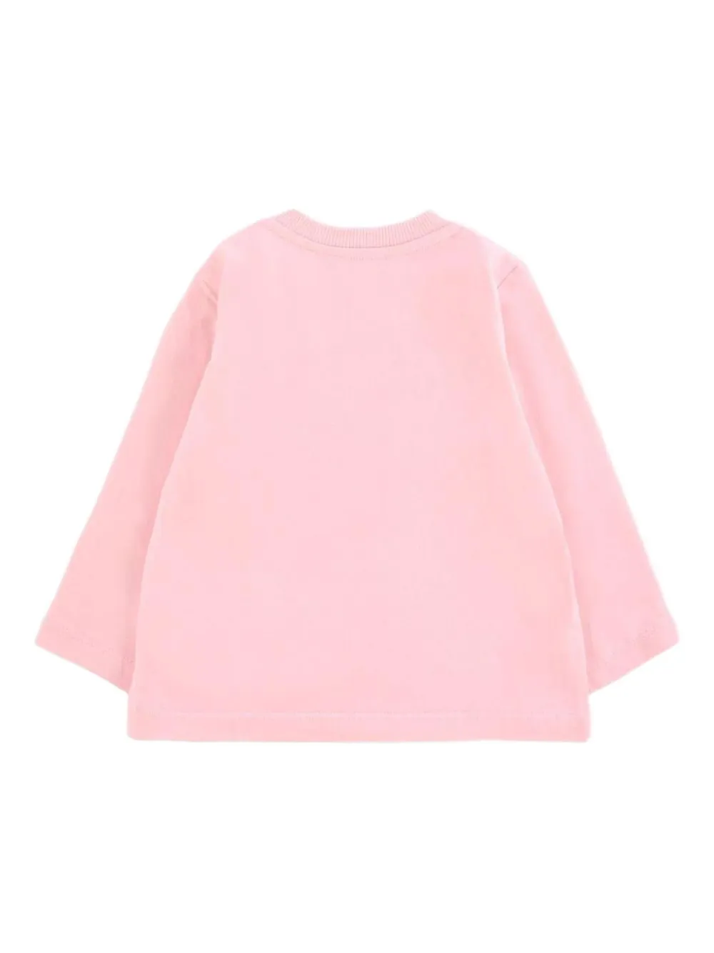 Moschino Teddy Logo Cotton T-shirt In Pink