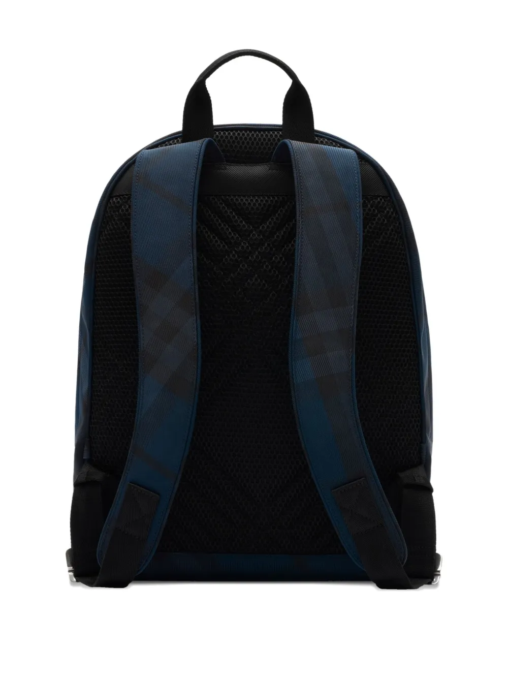 Burberry Grid Check-pattern Backpack In Blue