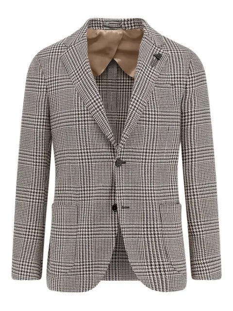 Lardini checked single-breasted blazer