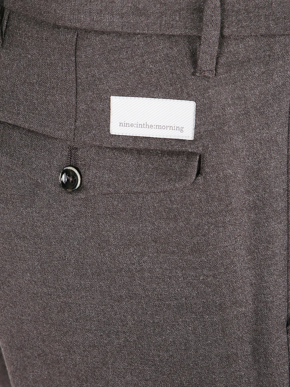 Nine In The Morning Buttoned Straight-leg Trousers In Gray