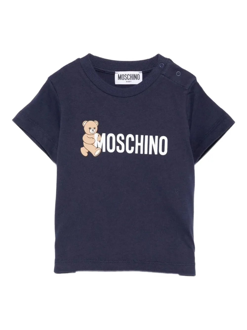 Moschino Kids teddy bear cotton T-shirt - Blu