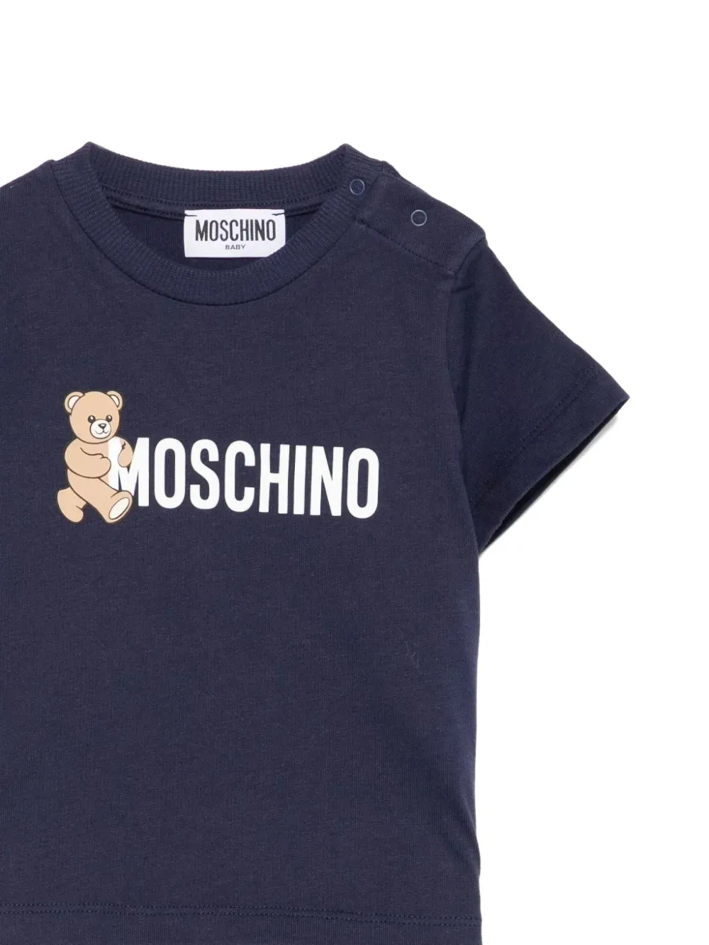 Moschino Kids T-shirt met teddybeerprint Blauw